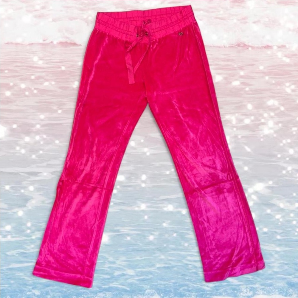 Escada Sport Pink Velour Pants With Drawstring Size S